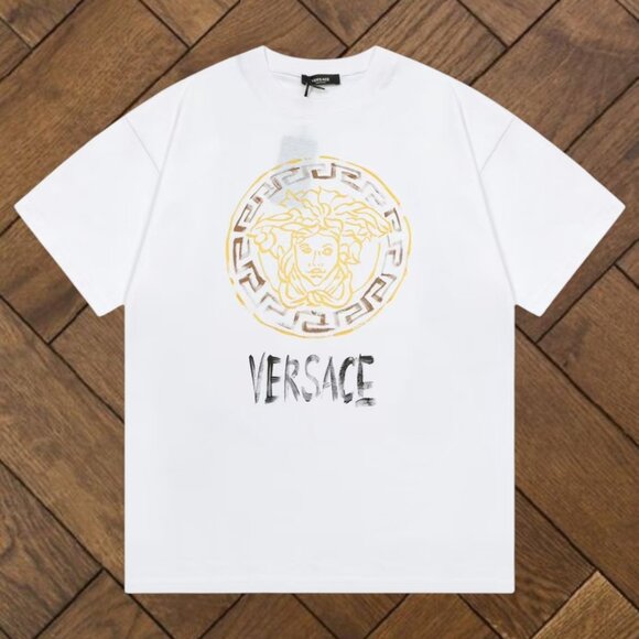 Versace Men's White Short Sleeve